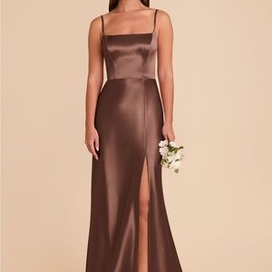 Birdy Grey Chocolate Satin Maxi Dress